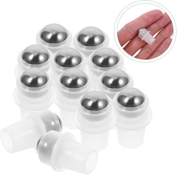 20 st. rullkulstoppar i rostfritt stål för 16 mm hals eterisk olja roll-on-flaskor