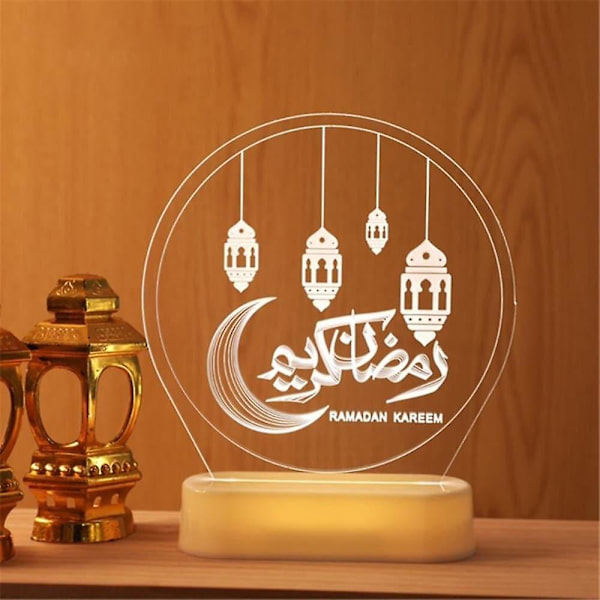 Ramadan Eid nattlys Mubarak måneslottlampe Islamsk