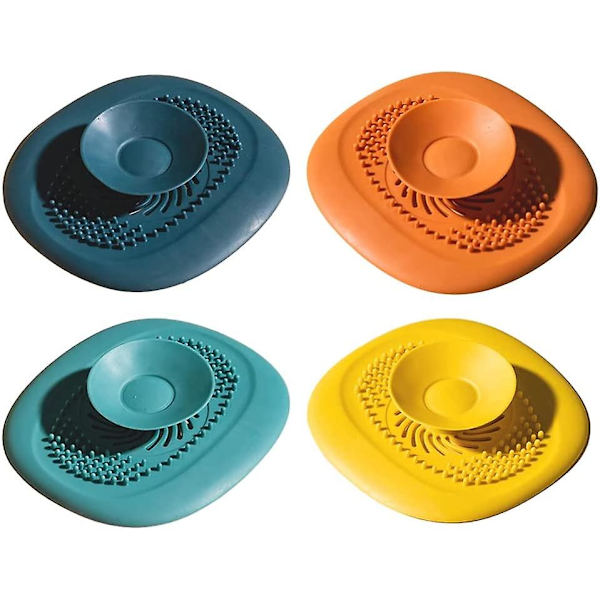 Silikon Golvbrunn Hårfälla Badrum Dusch Sil  4-pack