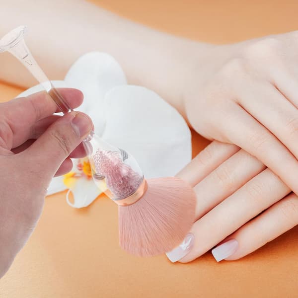 2 stk. neglestøvbørste med bløde børster til manicure og neglekunst Ergonomisk design