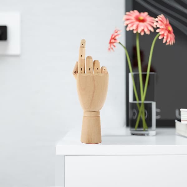 Träkonstnärshandmodell 7-tums höger hand rörlig led ritningsfigur mannekäng