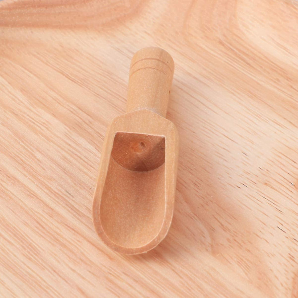 12 st Mini Träskedar, Mini Bambu Skedar för Badsalt, Tesked, Tvålpulver Sked, Trä Godis Sked (2,3 * 7,6 cm)