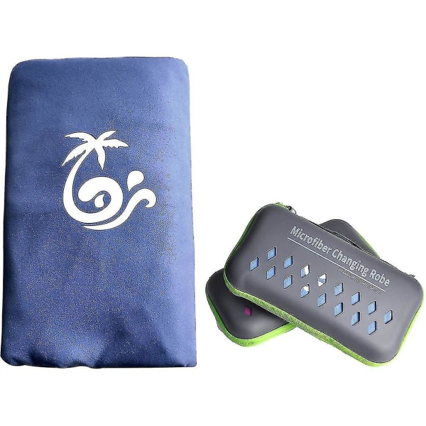 Quick Dry Skiftende Robe Microfiber Surf Poncho Håndklæde Opbevaring