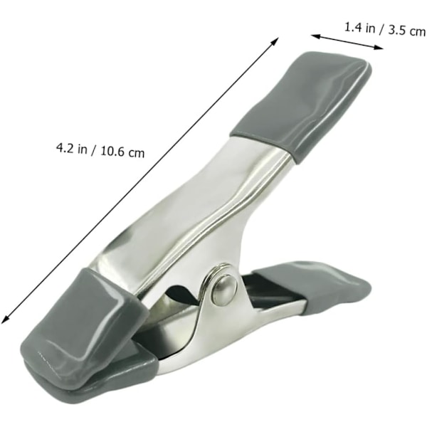 Set med 6 C-klämmor Fjäder Bakgrundsklämmor 10 cm Clip för Videostudio Muslin Canvas Bakgrund Fästklämmor