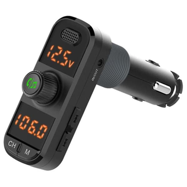 Bluetooth FM-sender til bil, Bluetooth 5.0 Billader Trådløs Radio Billader Adapter Kit