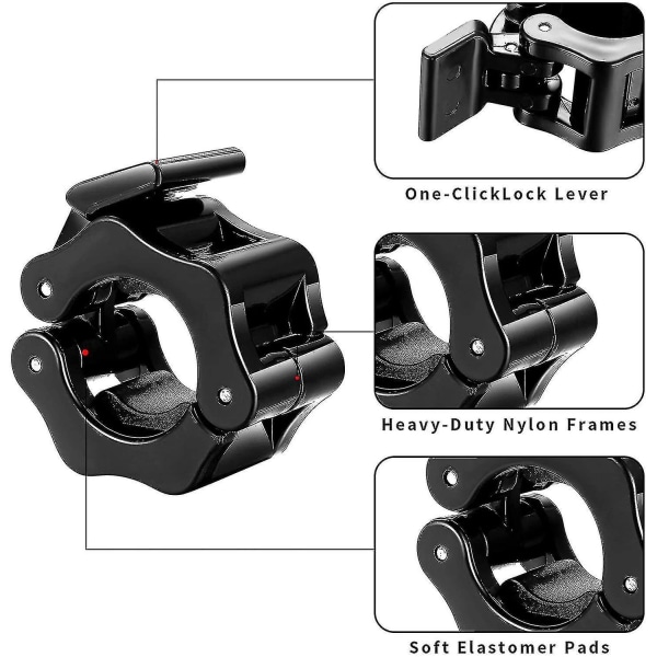 4 stk. Dumbbell Fasteners, Hurtigudløsning til 23-25mm, Dumbbell Hurtigudløsning