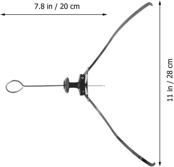 2 stk. varm skålclips skålgriber 7,5x3,5x1,5 tommer rustfrit stål ergonomisk design skridsikker