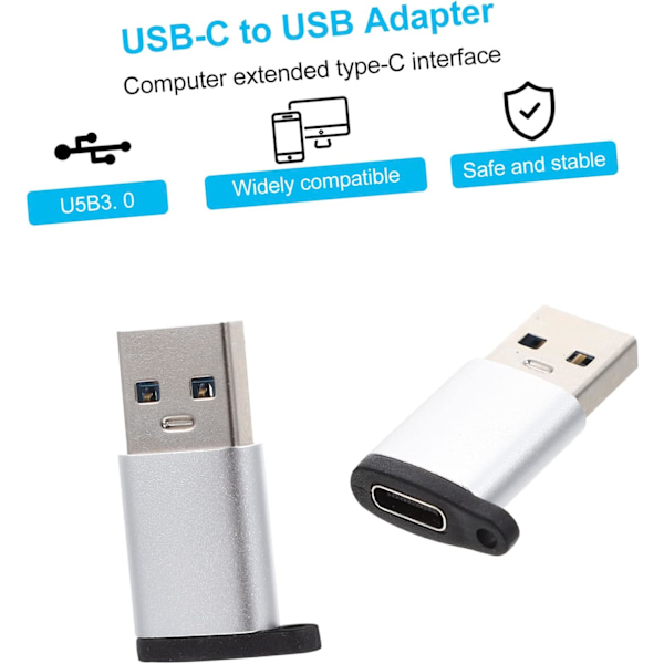 Usb-c til Usb Adapter Sæt med 5 Kompatibel Laptop Oplader Bil Power Bank
