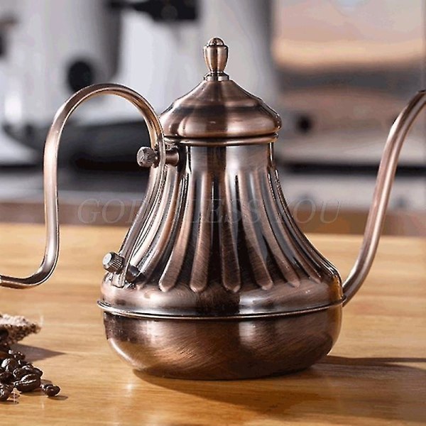 Kaffe Over Drypp Pot Fin Munn Svanehals Steel Tekanne