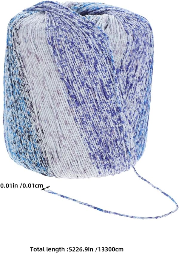 2 st stickdocka material kit mjukt garn för halsduk virkning och garn för virkade väskor