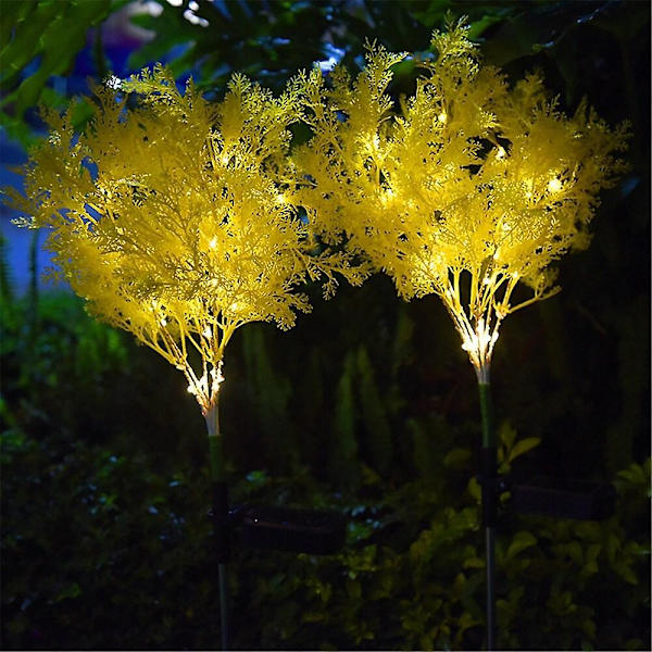 2-pack Solcellsblommiga Trädgårdsbelysning LED Gräsmatta Vattentät