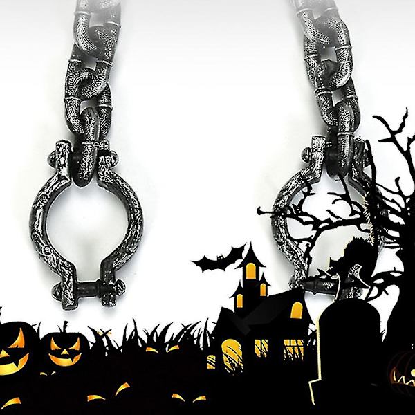 Halloween-juhlan muoviset käsiraudat, kahleet, ketjut, vankila-asuun, cosplay-rekvisiitta T-hyj