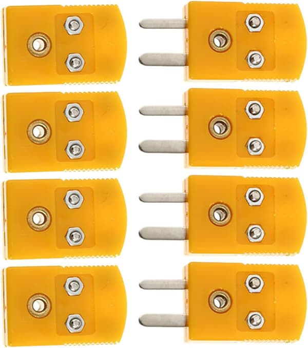 2 par termoelement ledningsstik K-type stikadapter han- og hunstik