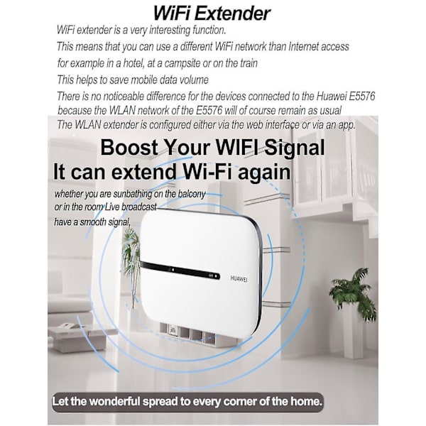 Huawei 4G Router Mobil Wifi E5576 Låst op Hotspot