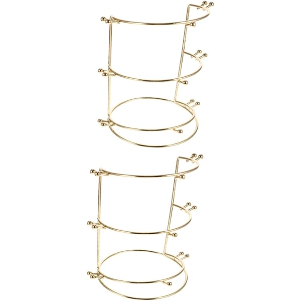 2 stk. Krone Display Stativer Legering Hårbøjle Stativ Hår Ring Holder Hovedbøjle Holder