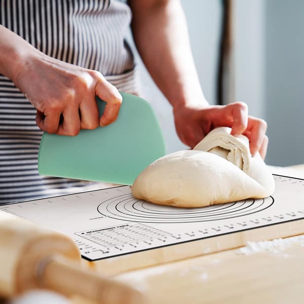 Silikon Bakematte med Non-Stick Overflate Flerbruks Deigkutter og Matsskrape Sett