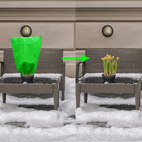 2 stycken varma skyddspåsar för träd, buskar och växter - Frostskydd för trädgård - Vinter