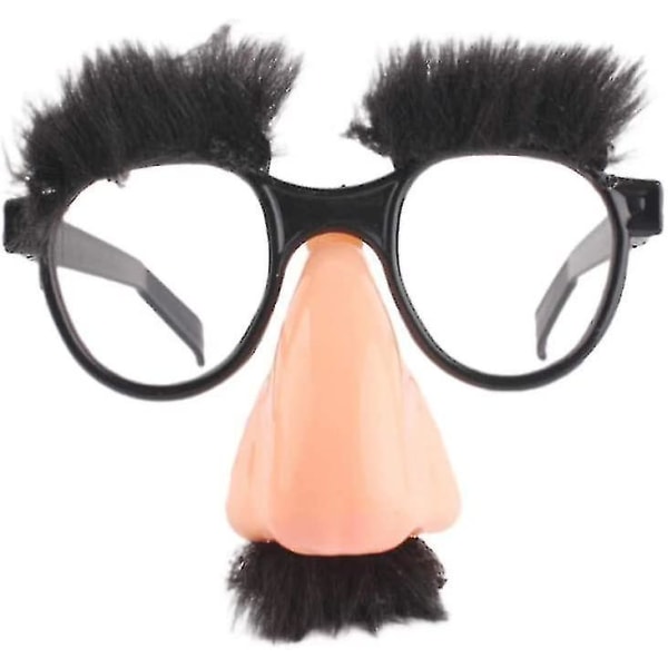 Forkledning bartbriller med stor nese Falsk nese Øyenbrynsbriller Festbrille Cosplay Festrekvisitter til Halloween Festutstyr A-yuhao