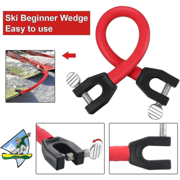 4-delt Ski-spissforbindelses Trener Ski Treningshjelp Ski Kilehjelp for Begynnere Ski Trening, Variou