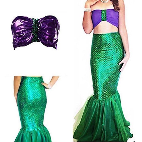 Women Costume Set Fishtail Skirt Outfits Photography Costume Fancy Up Set