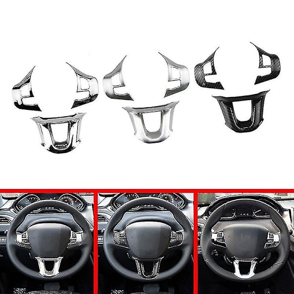 3-pack Bilrattstyre Dekorationsskydd Trim Dekal Passar För 2008 208 308 2014-2018 Ljus Silver (haoyi)-yuhao