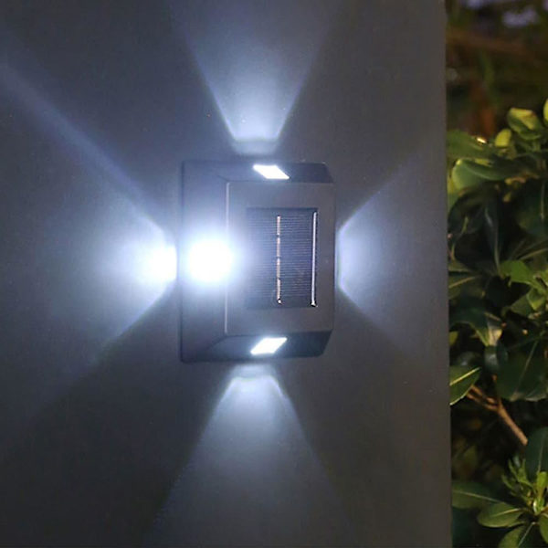 4-pack Solcellslampa för Vägg, Vattentät, Utomhus, Hem, Patio, Trädgård