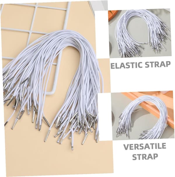 Elastisk piggtrådjusterbar strekkløkkebånd med metallender 150 stk C