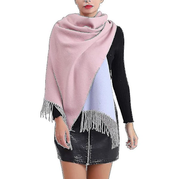 Dam Scarf Cashmere-liknande Wraps Blanketscarf Splicing Rutig Scarf Höst Vinter