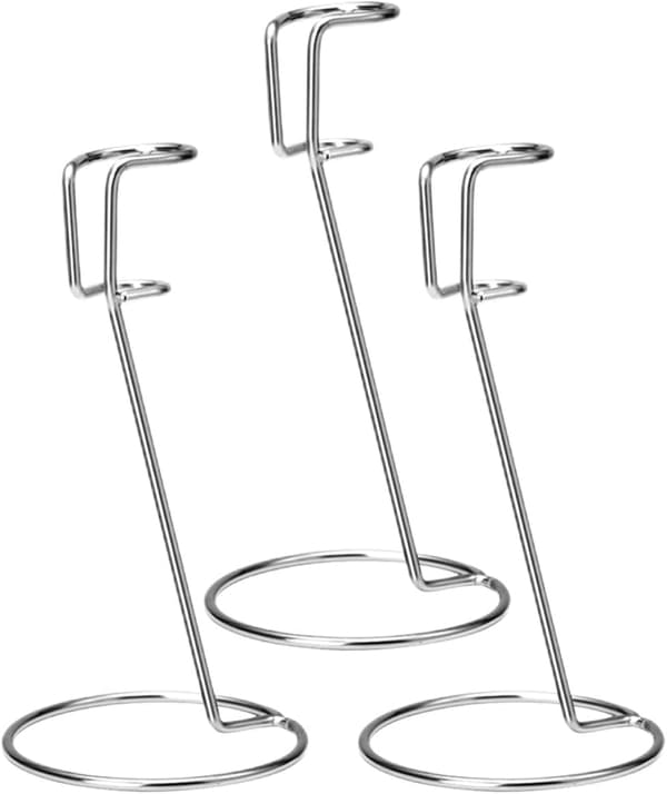 Melkeskummerstativ Vertikal Design 3 stk. rustfritt stål og vispholder med