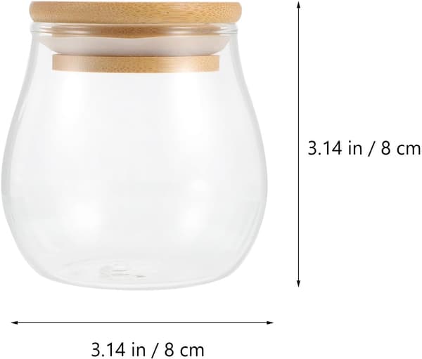 2 stk. forseglede matbeholdere i glass, tebeholder, multifunksjonell oppbevaring