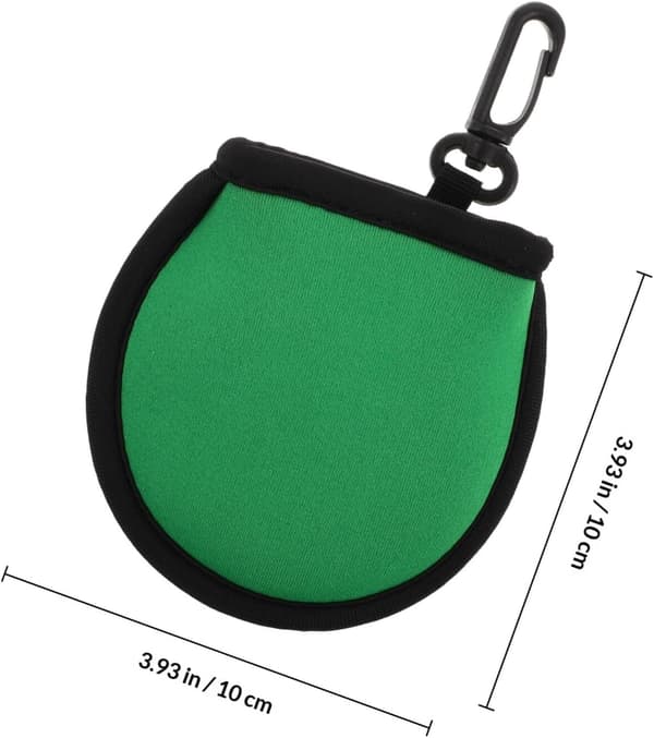 Neopren golfbollhållare med fleecefoder och krok Bärbar förvaringsväska för golfbollar utomhus