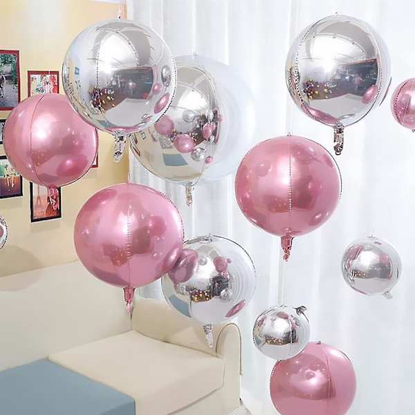 22\" Dimensionelle Mylar Balloner 4d Kæmpe Runde Folieballoner (guld) 10 Styk
