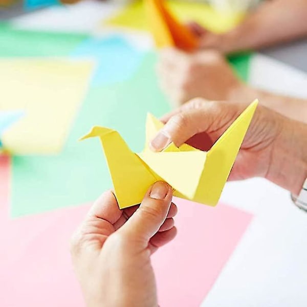 100 Färgglada A4 Origamipapper Färgat Papper Grupp