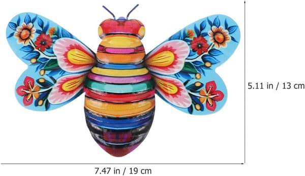 2 stk. Bie Veggkunst Ornament Jern Solid Allsidig Dekorasjon Elegant Intrikat Jernarbeid