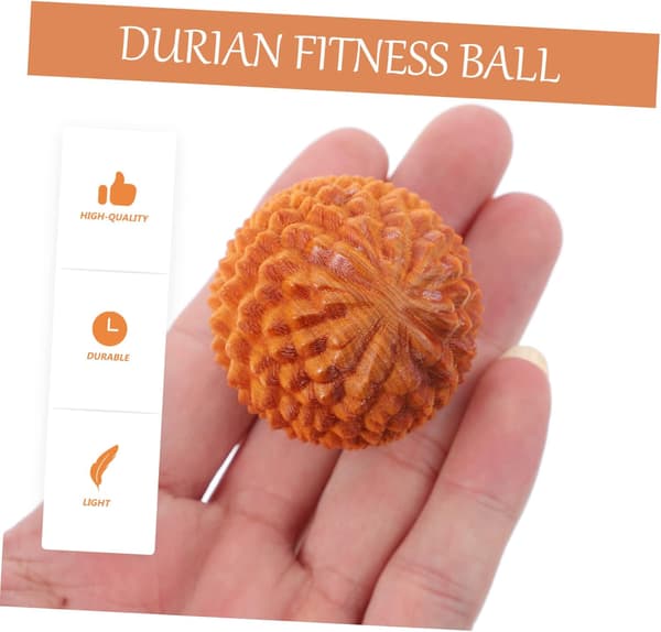 6 stk. håndtræningsbolde Durian-formede massagebolde Træhåndbolde Fritid