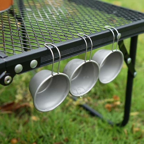 Mini Vinglas i Rostfritt Stål för Utomhus, Bärbar Campingbestick, 50ml Små Vattenkoppar, Silver, 2-pack