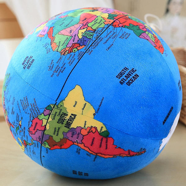 24-31cm Pluppad Globus Leksak Fylld Leksak Jordglob Pluppad Dock Kawaii Grundskoleelev För Barnleksak 24CM