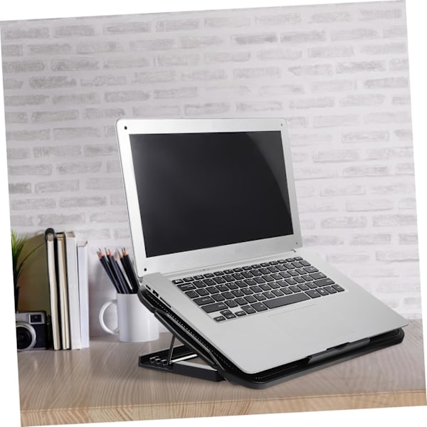 Ergonomisk Laptop Kjølebase Stativ Vifte for Bærbare Datamaskiner - Kjølt Kompakt Robust