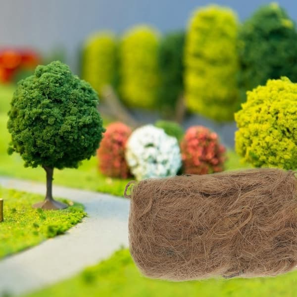 2 st statiska grästuvor för modelllandskap, miniatyrvegetation DIY-material