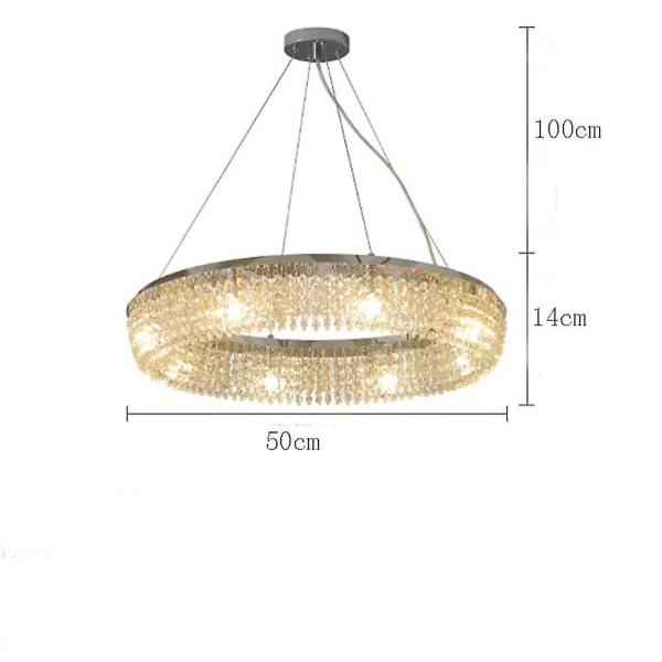 LED-riipusvalaisimet 6-lampun rengasriipusvalaisimet 19,5\" kattokruunu