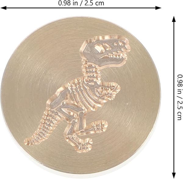 Kobber Vokssegl Stempelhode Dinosaur Rovdyr Design, DIY Brevforsegling Stempeltilbehør
