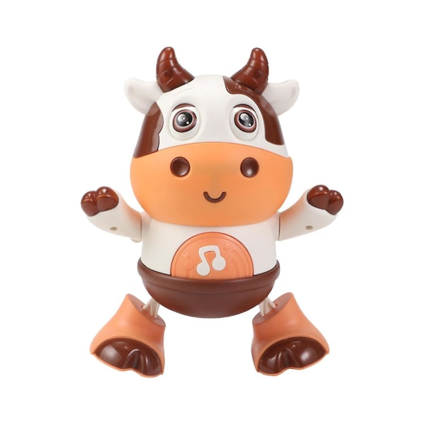 2023 Baby Cow Musical Toys Dansing Walking Baby Cow Toy med musikk og LED-lys