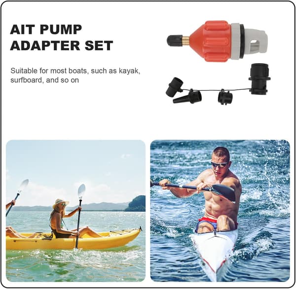 Kajakkpumpeadapter Luftadaptersett med eikeplatefeste Multifunksjonell