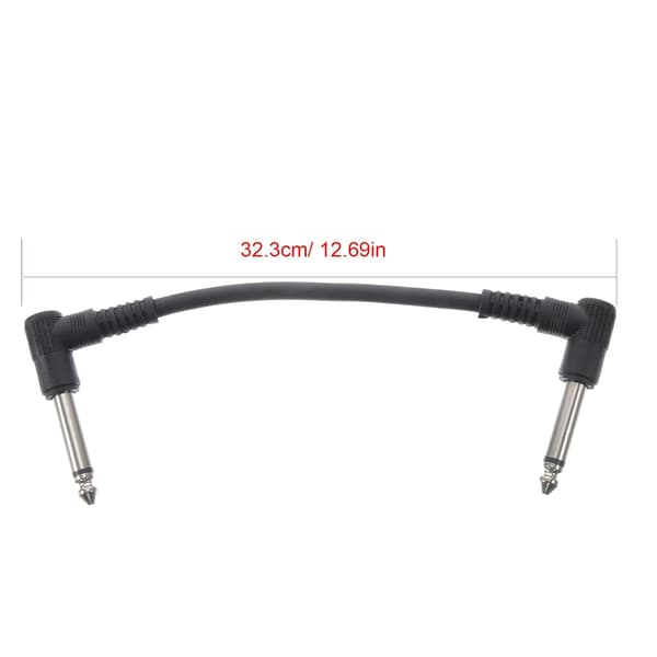 Gitar Effektkabel 6 stk 30 cm Enkeltstykke Elektrisk Instrument Patchkabel for Musikkfremføring