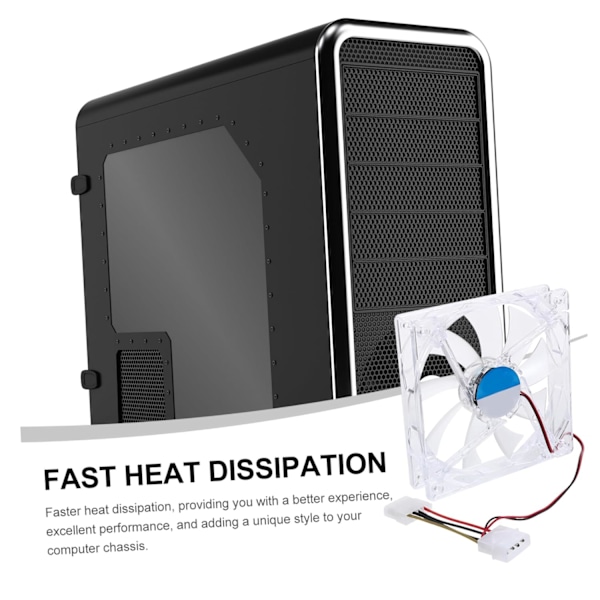 Effektiv Varmeafledning 12cm CPU Køleventilator LED Ventilator Radiator