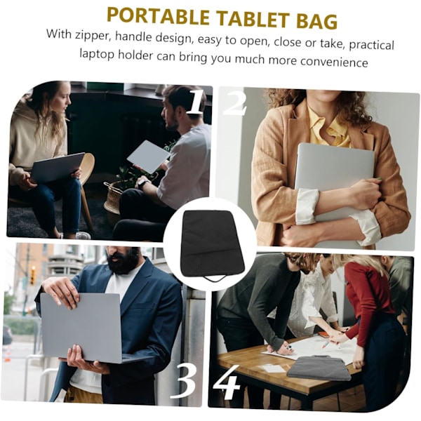Laptop Taske Polyester Laptop Sleeve Stødsikker Tablet Taske til Studerende og Forretningsfolk
