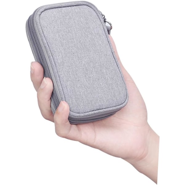 Dobbelt Lag Datakabel Lader Bag 2.5 Tommer Harddisk Oppbevaringsbag Kabelhåndtering for Reise Tilfeldig