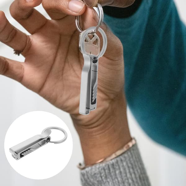 Nøglering i titanium karabinhageclips i legering til mænd Letvægts og rustfri til nøgler og tilbehør