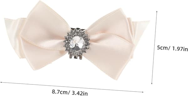 1 par elegante sløyfesko-klips for høye hæler, avtakbart bryllupstilbehør