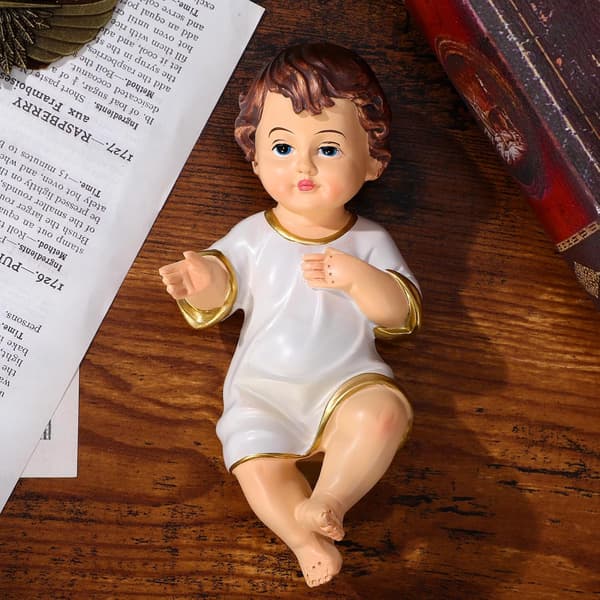 1 st hartsfigur av Jesusbarnet, Jesusstatyer, religiös helig barnprydnad